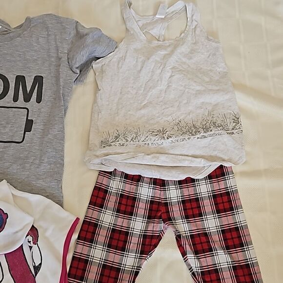 Joe Fresh Girl's Bundle T-shirt, Pajama & Swim Cover-Up M/S Gray/ Red - Picture 16 of 16